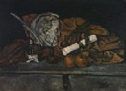 Paul Cezanne Cezanne's Accessories still life with philippe solari's Medallion France oil painting artist